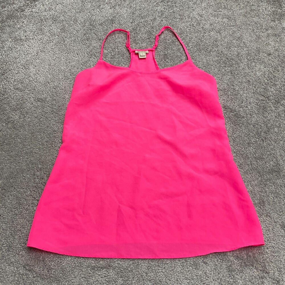 J.Crew Camisole Tank Top Womens 00 Pink Halter Racerback Polyester Casual Beach